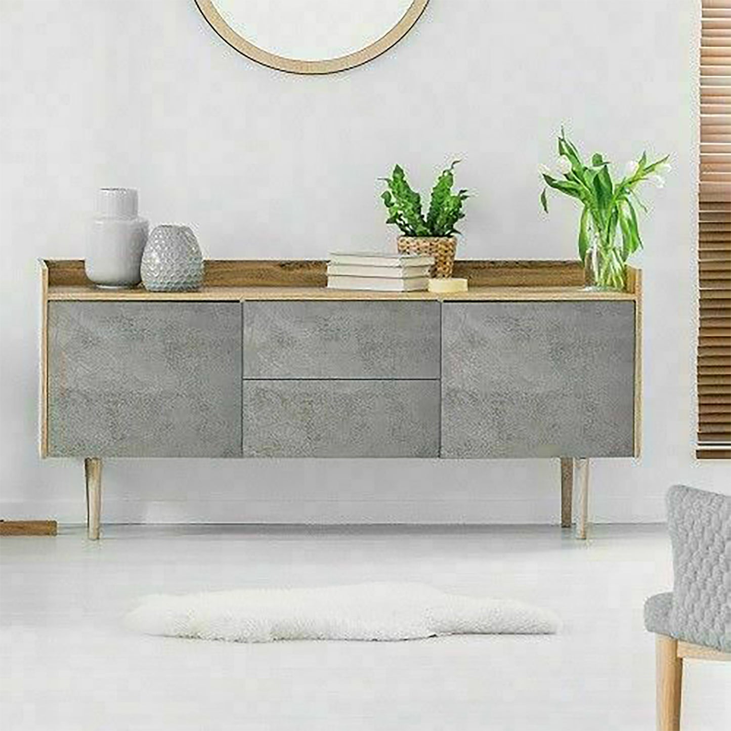 d-c-fix Grey Concrete Marble Sticky Back Furniture & Kitchen Wrap
