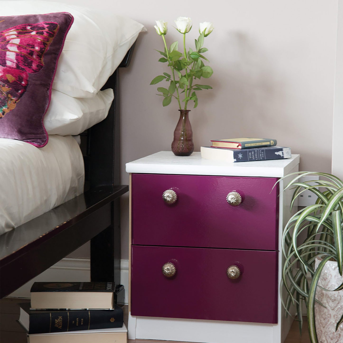 d-c-fix Gloss Berry Purple sticky Back Furniture & Kitchen Wrap