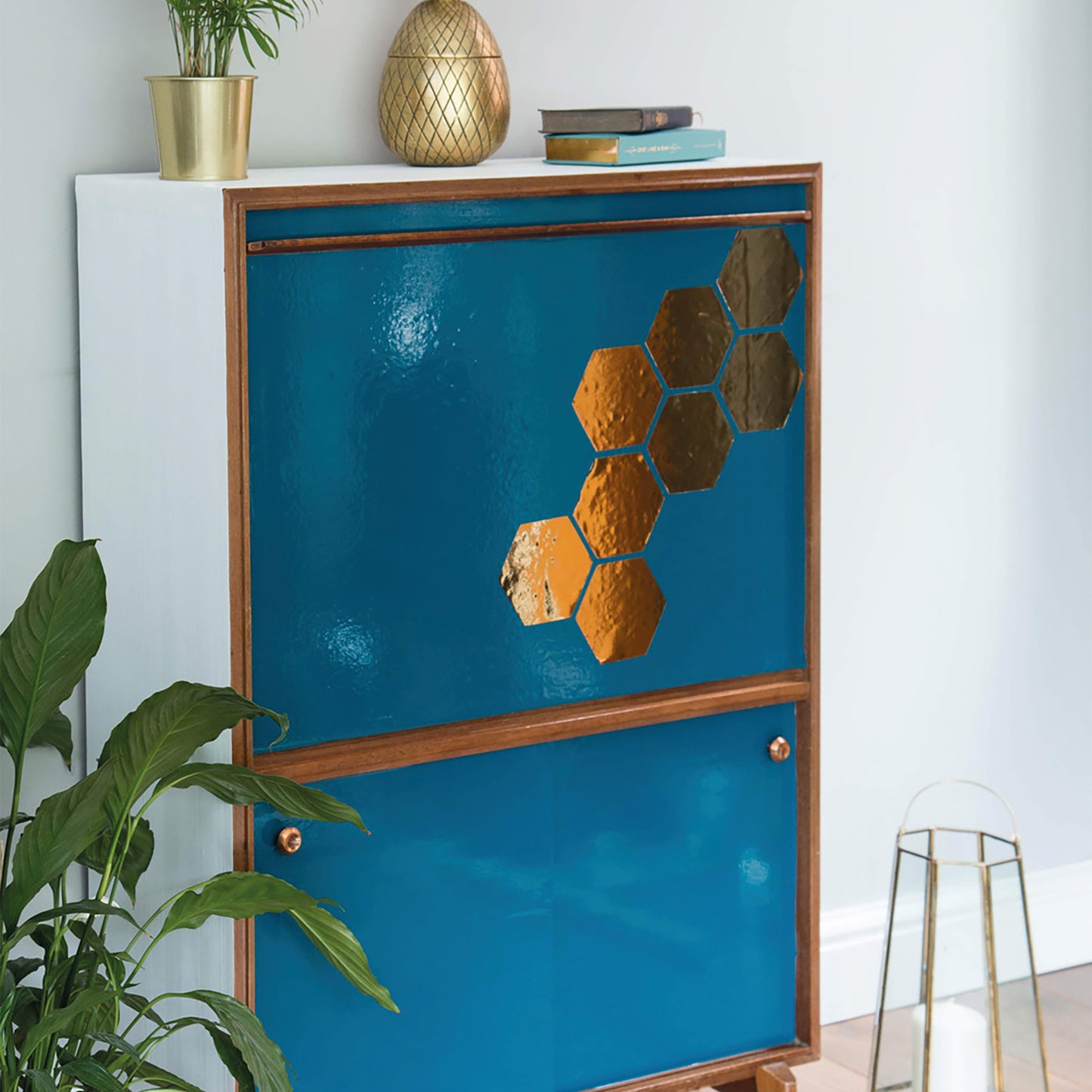 d-c-fix Gloss Petrol Blue sticky Back Furniture & Kitchen Wrap