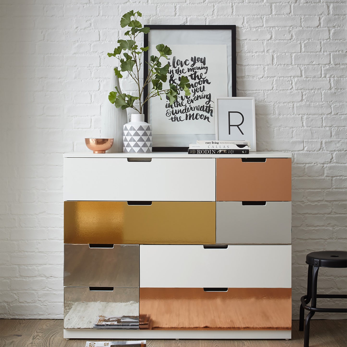 d-c-fix Chrome Rose Gold Sticky Back Furniture Wrap Vinyl