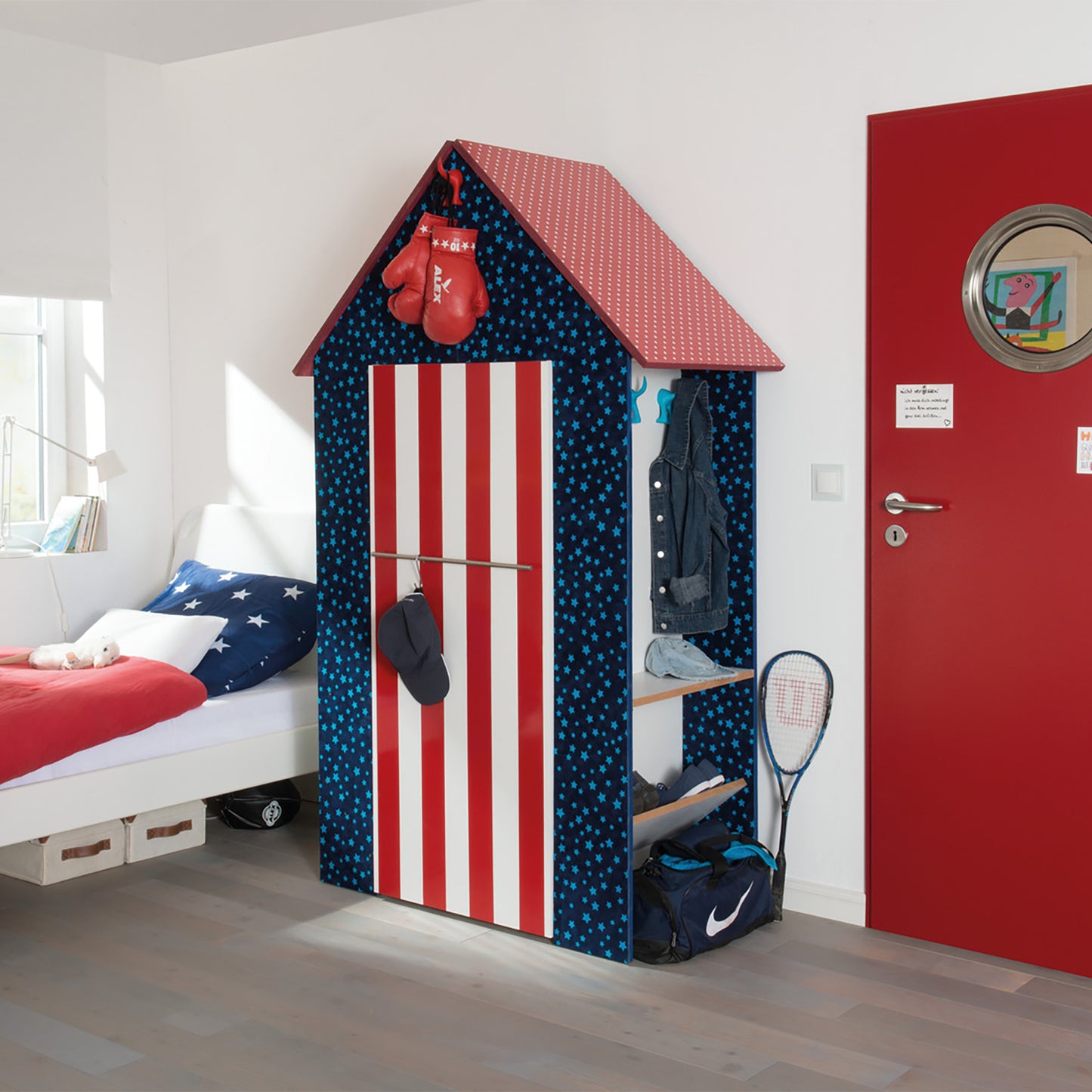 d-c-fix Velvet Embossed Blue Star Sticky Backed Vinyl