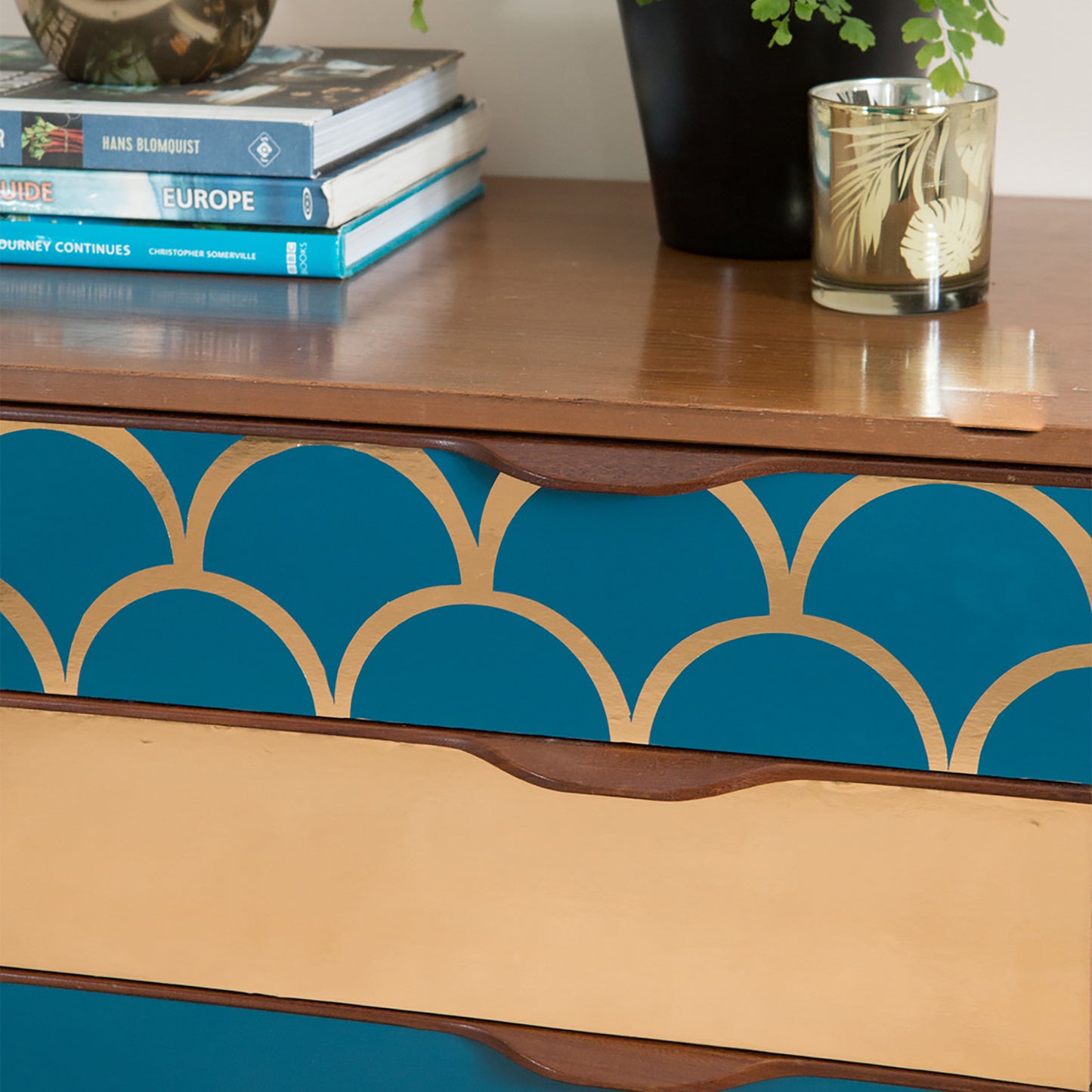 d-c-fix Gloss Petrol Blue sticky Back Furniture & Kitchen Wrap