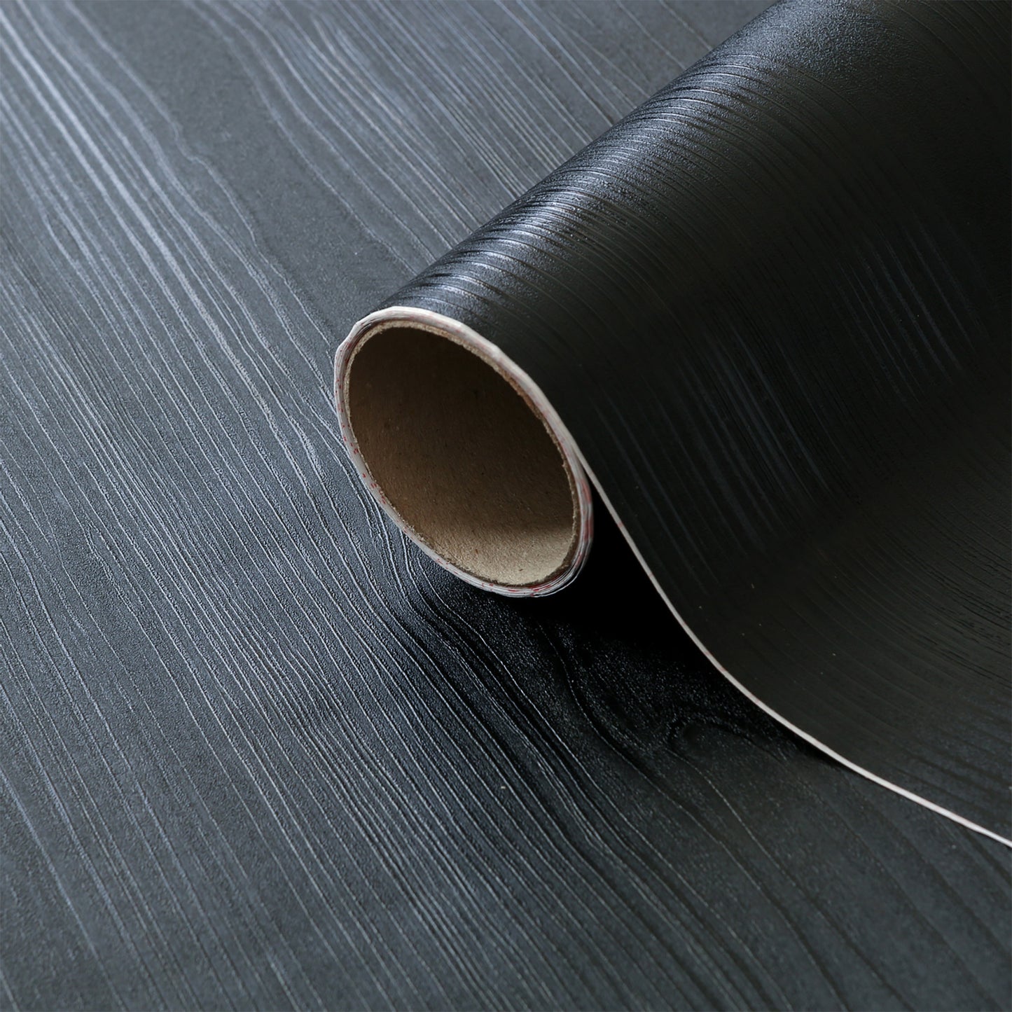 d-c-fix Quadro Black Textured Thick Wood Sticky Back Furniture Wrap