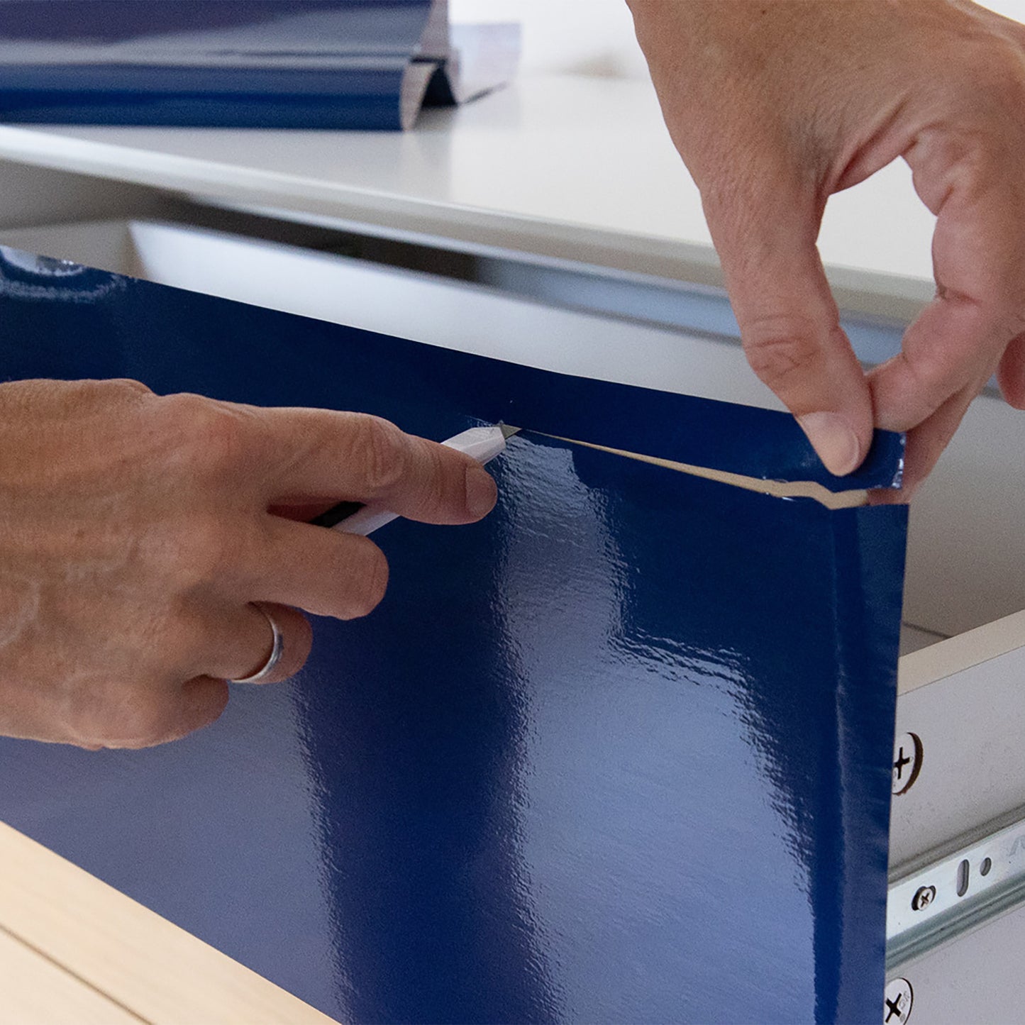 d-c-fix Gloss Navy Blue sticky Back Furniture & Kitchen Wrap