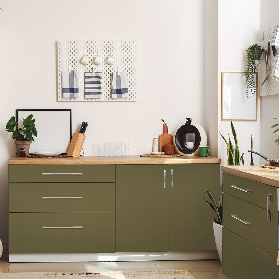 d-c-fix Matt Olive Green sticky Back Furniture & Kitchen Wrap