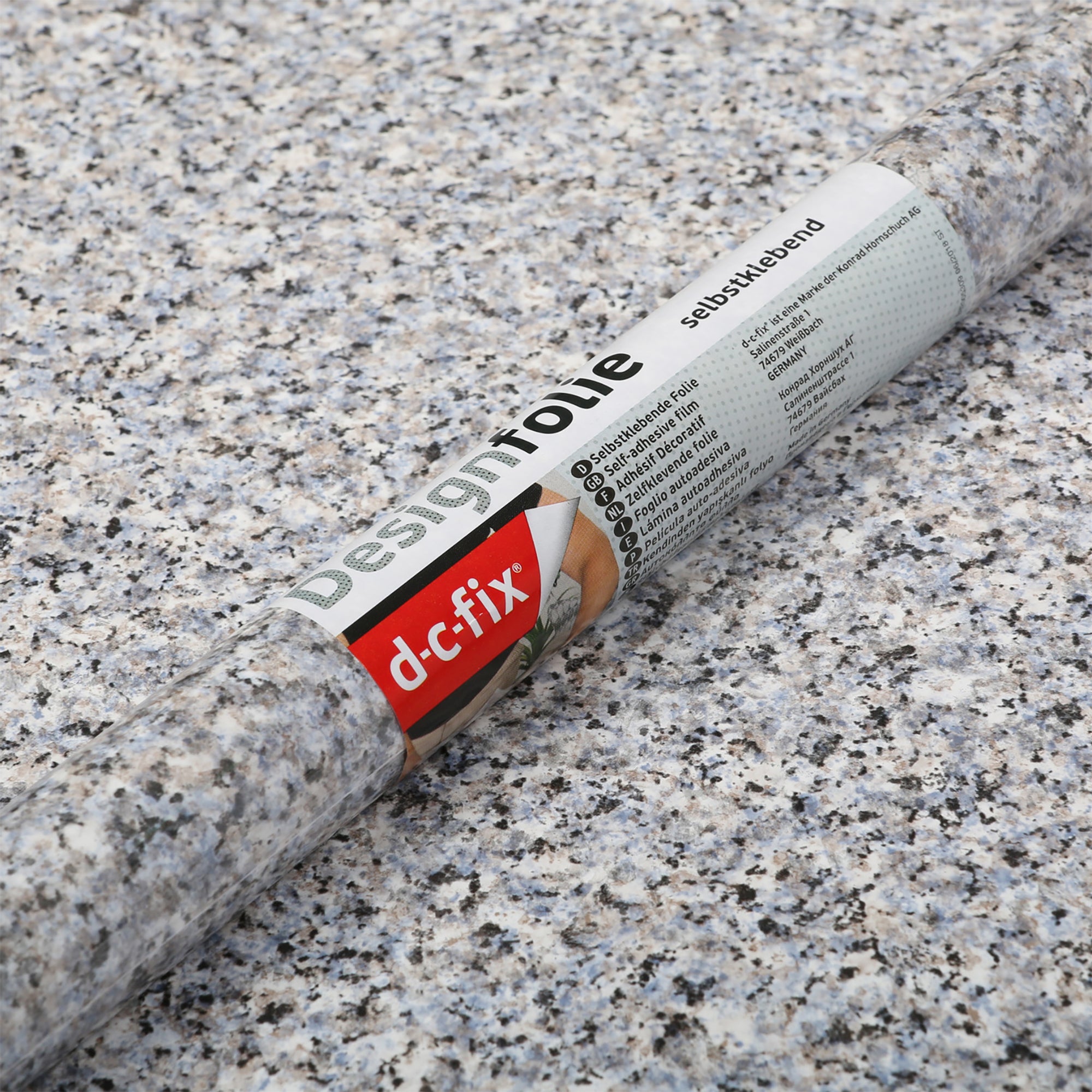 Vinilo Adhesivo D-C-Fix Efecto Granito Gris – Ancho 67.5 Cm, Largo A Elegir, Fácil De Poner Y Quitar