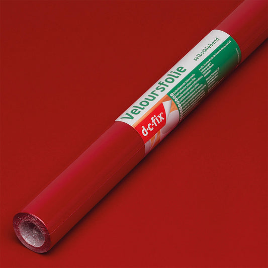 d-c-fix Red Velour Baize Sticky Back Vinyl Furniture Wrap